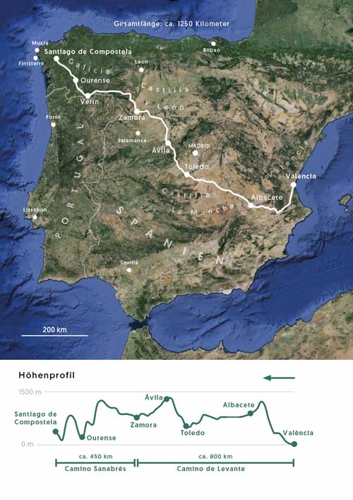 Camino de Levante und Camino Sanabrés